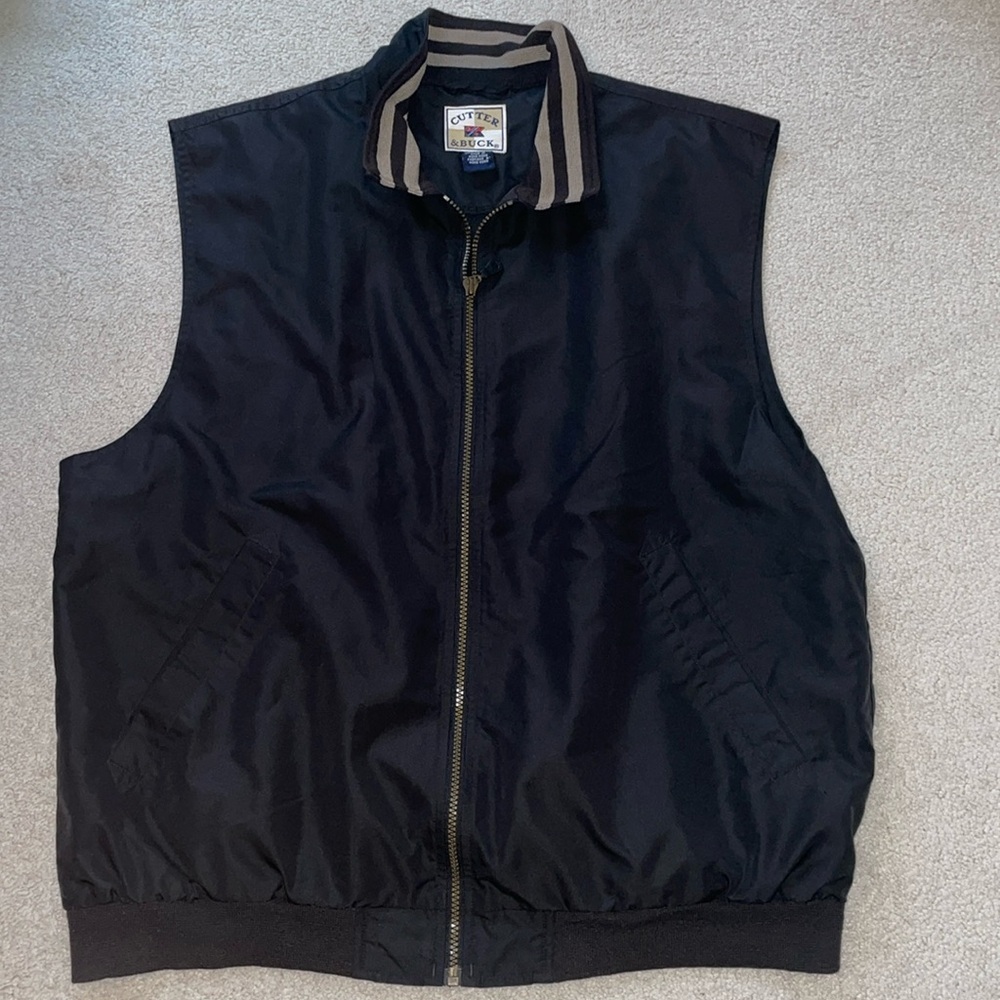 Cutter & Buck Men’s Rain Vest, Large, Black